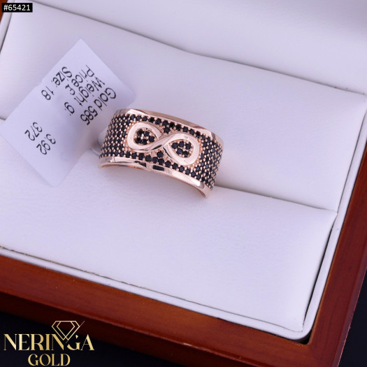 Rose gold women's ring #65421
