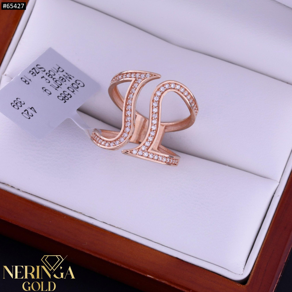 Rose gold women's ring #65427