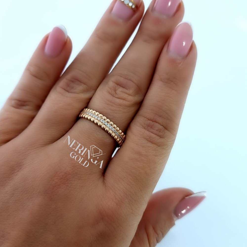 Rose gold women's ring #67257