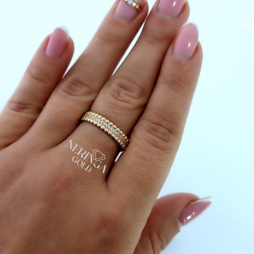 Rose gold women's ring #67257