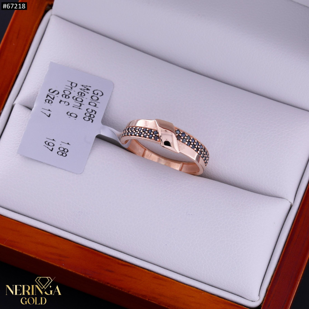 Rose gold women's ring #67218