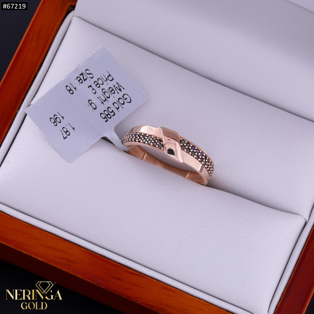 Rose gold women's ring #67219