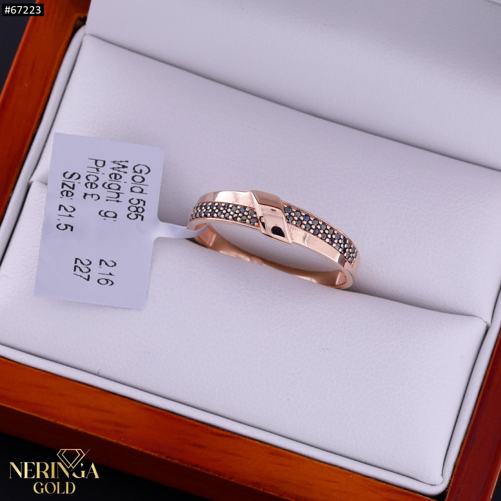 Rose gold women's ring #67223