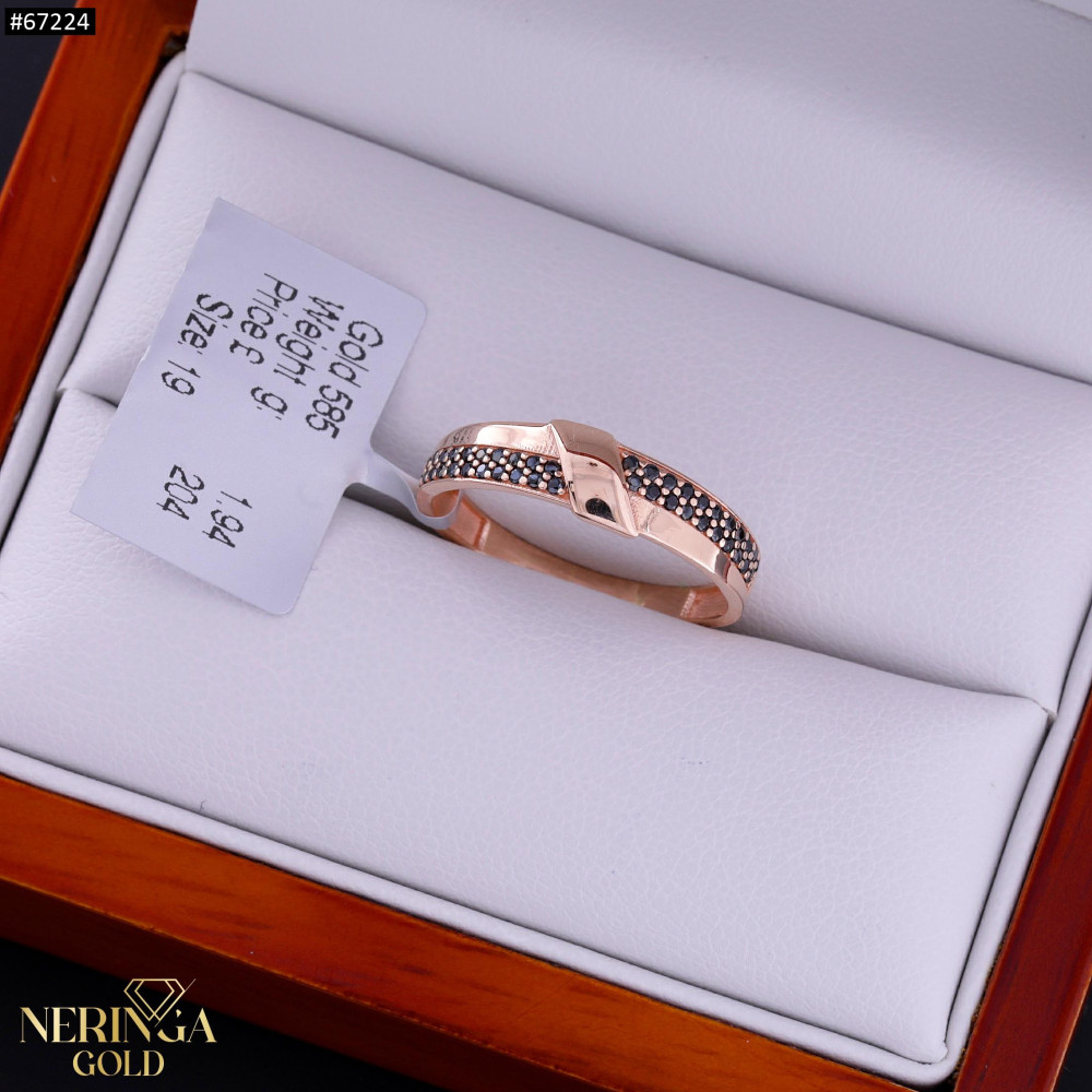 Rose gold women's ring #67224