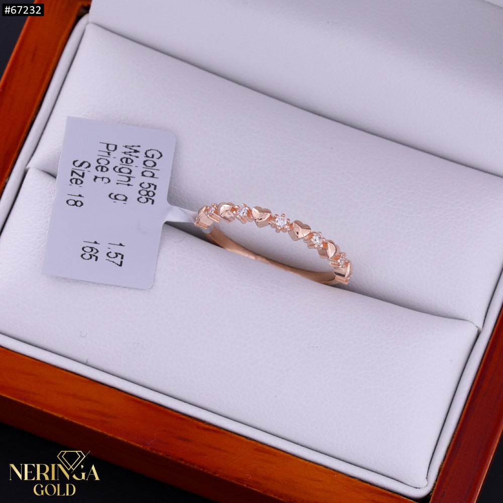 Rose gold women's ring #67232