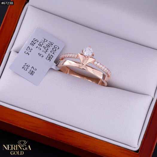 Rose gold women's ring #67238