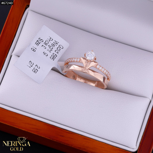 Rose gold women's ring #67240