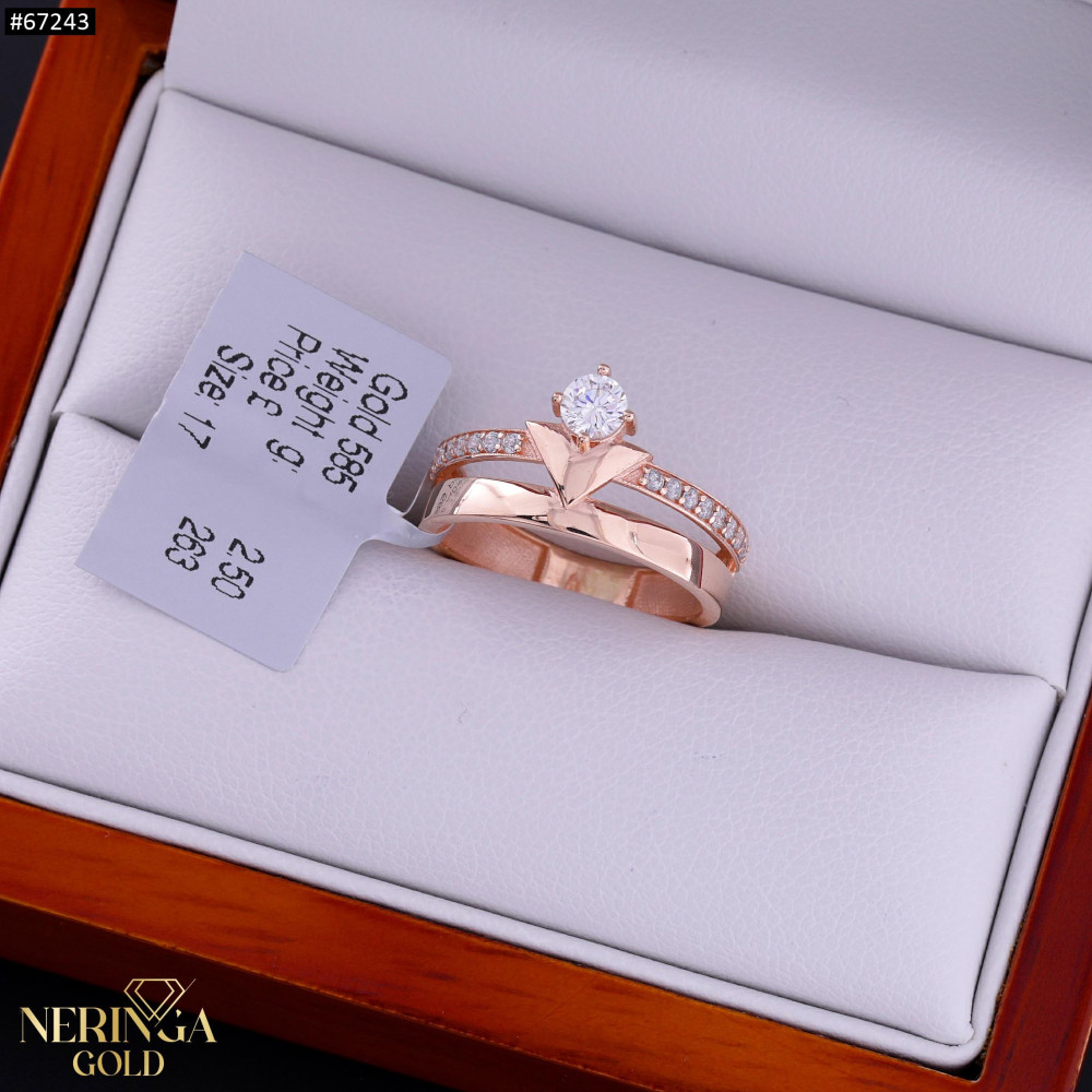 Rose gold women's ring #67243
