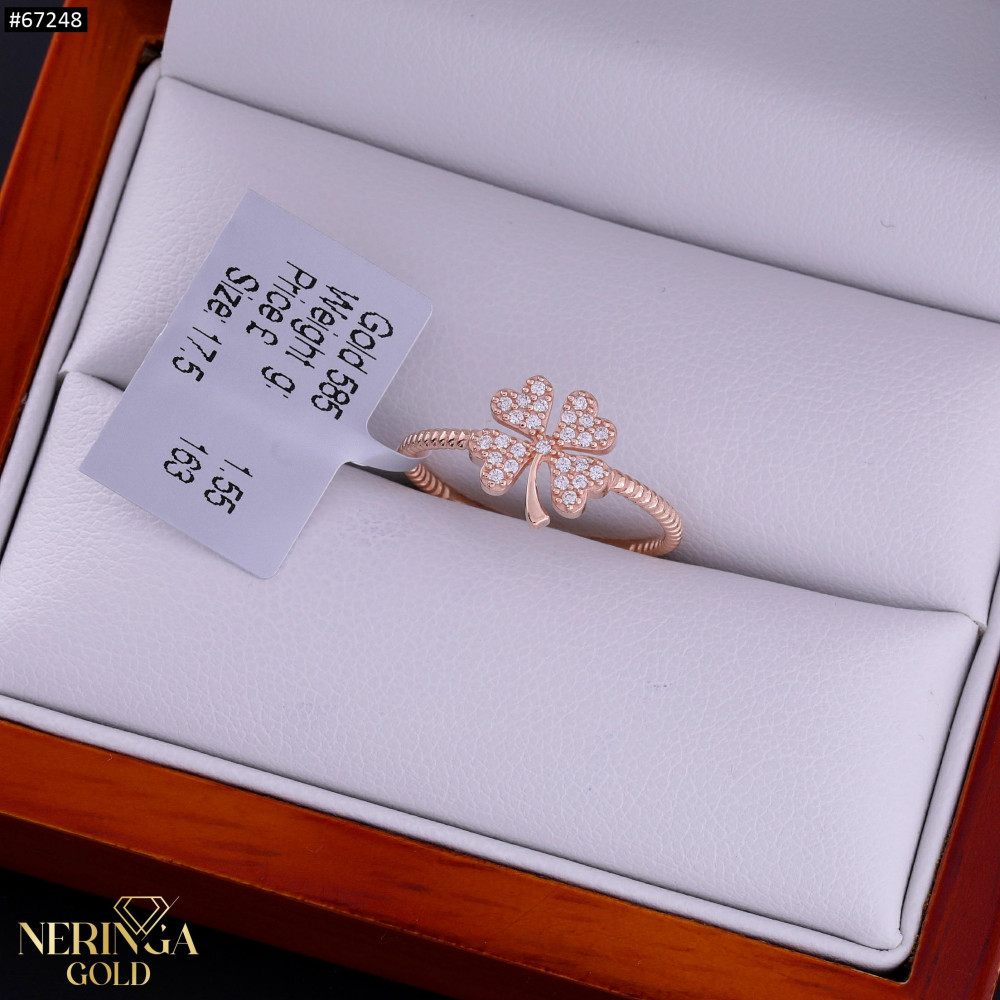 Rose gold women's ring #67248