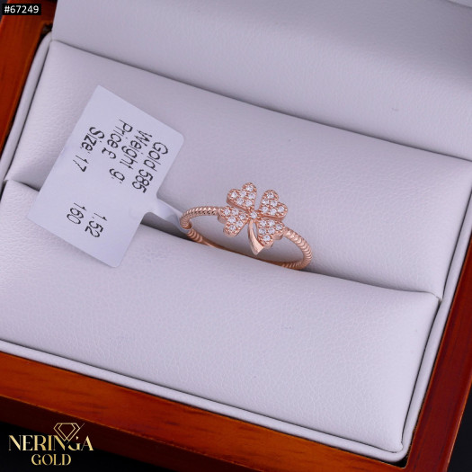Rose gold women's ring #67249