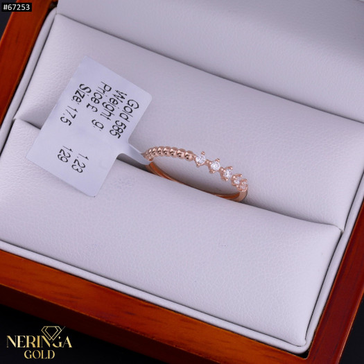 Rose gold women's ring #67253