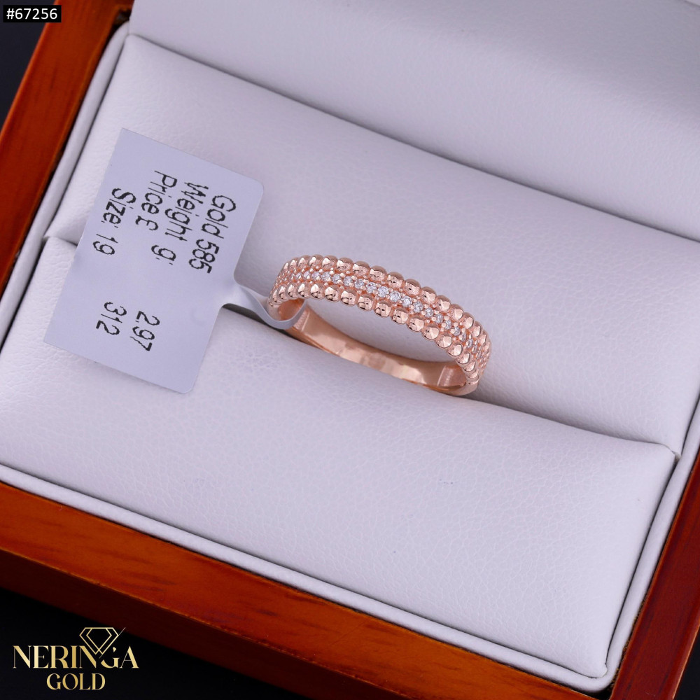Rose gold women's ring #67256