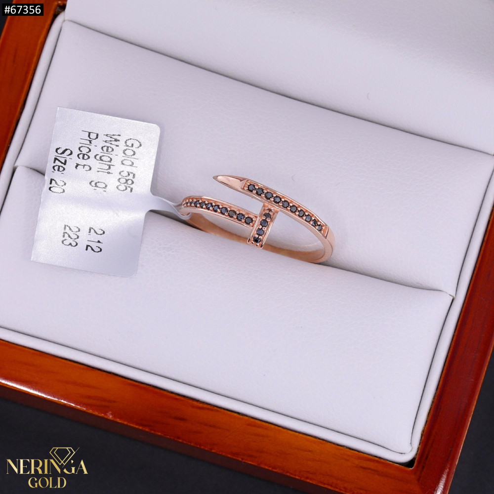 Rose gold women's ring #67356