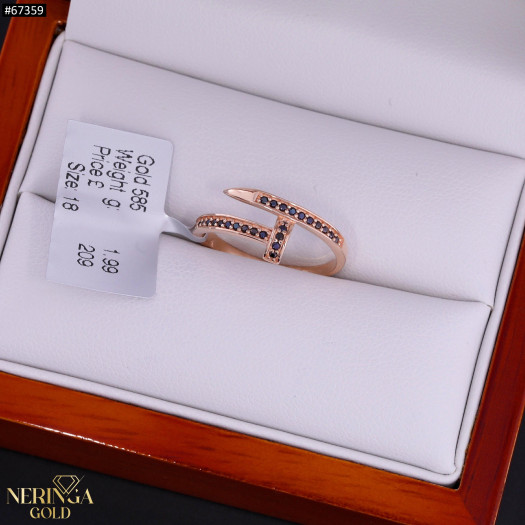 Rose gold women's ring #67359