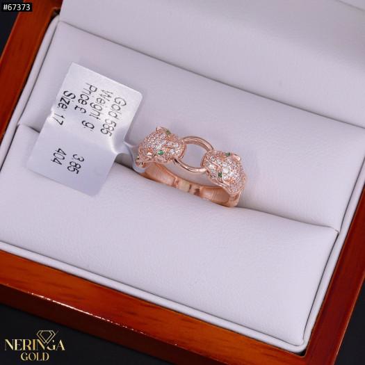 Rose gold women's ring #67373