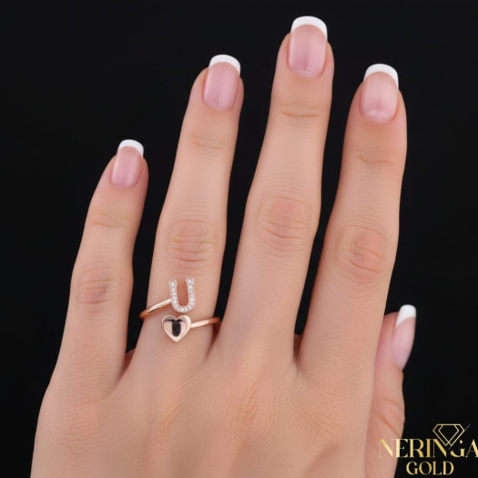 Rose gold women's ring #67422