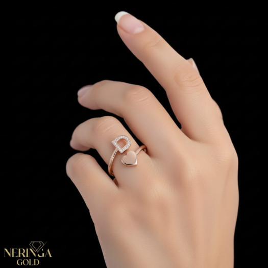 Rose gold women's ring #67430