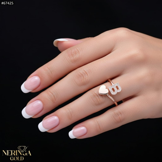 Rose gold women's ring #67425