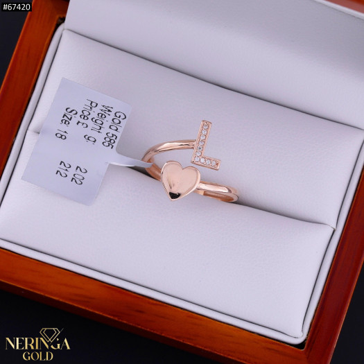 Rose gold women's ring #67420
