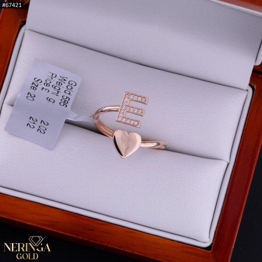Rose gold women's ring #67421
