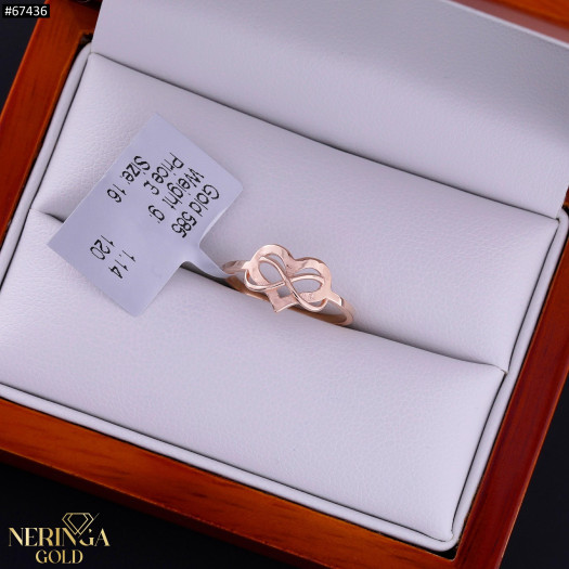 Rose gold women's ring #67436