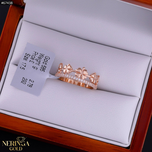 Rose gold women's ring #67438