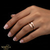 Rose gold women's ring #65111