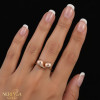 Rose gold women's ring #65119