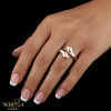 Rose gold women's ring #65137