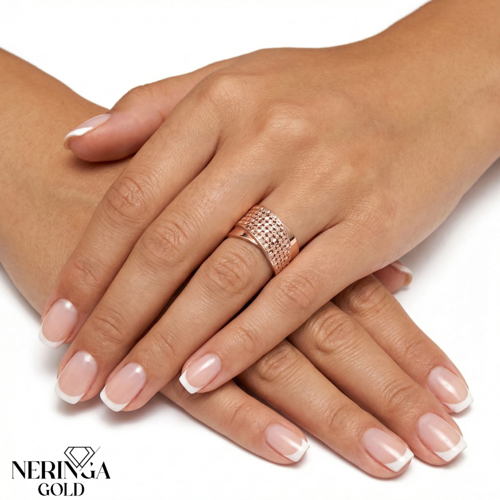 Rose gold women's ring #65603