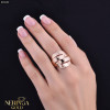 Rose gold women's ring #65669