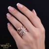 Rose gold women's ring #65681