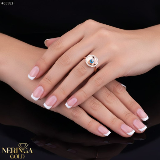 Rose gold women's ring #65582