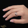 Rose gold women's ring #65029