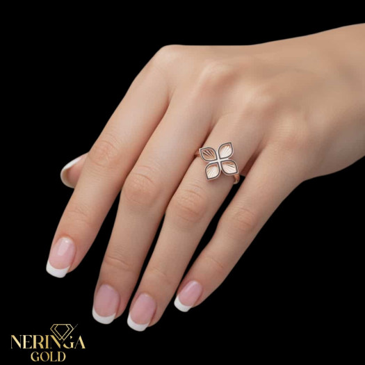 Rose gold women's ring #65109