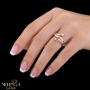 Rose gold women's ring #65397