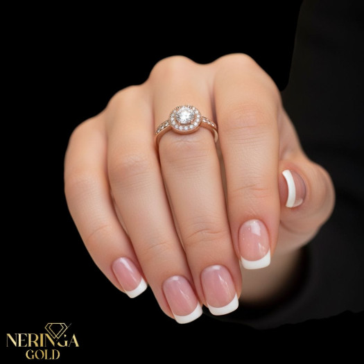 Rose gold women's ring #64947