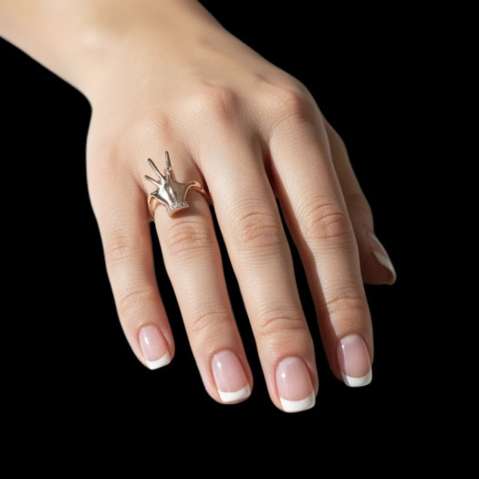 Rose gold women's ring #65412