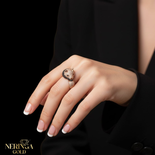 Rose gold women's ring #65000