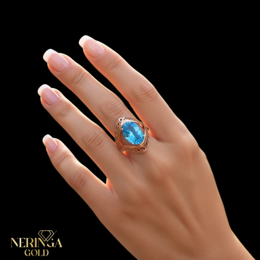 Rose gold women's ring #65515