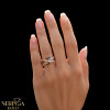 Rose gold women's ring #65261