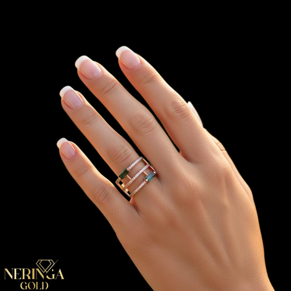 Rose gold women's ring #65540