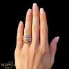 Rose gold women's ring #65681