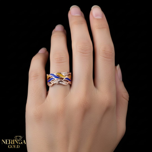 Rose gold women's ring #65152