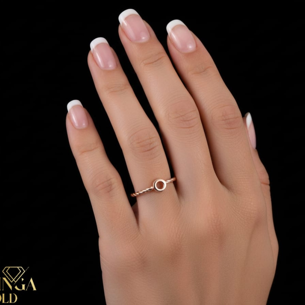 Rose gold women's ring #65021