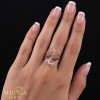 Rose gold women's ring #65035