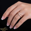 Rose gold women's ring #65679