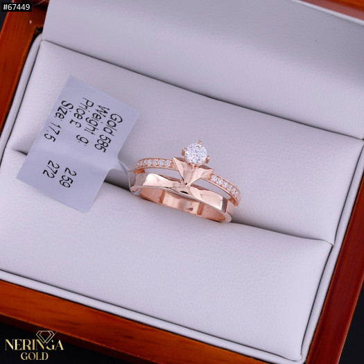 Rose gold women's ring #67449