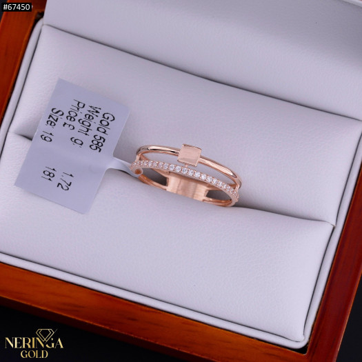 Rose gold women's ring #67450