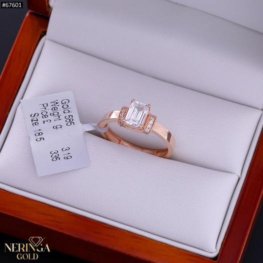 Rose gold women's ring #67601